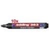 Edding 363 pennarello 10 pezzo(i) Scalpello nero (4-363001)