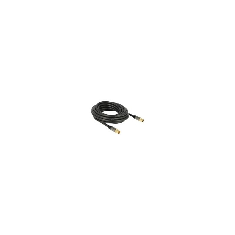 Delock Cavo antenna Spina IEC Presa IEC RG-6/U 5 m nero