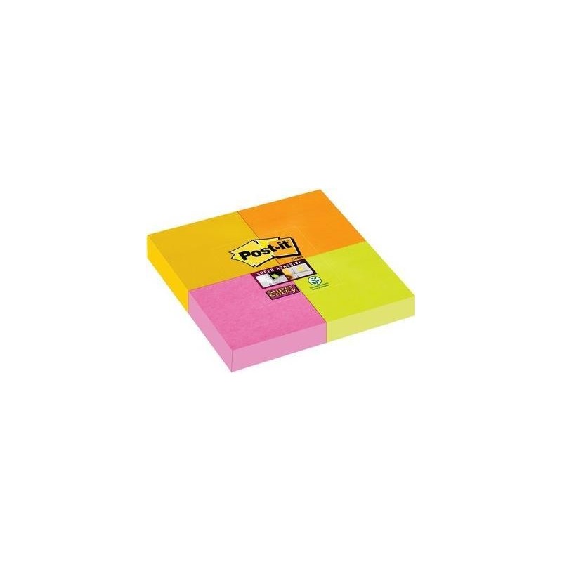 3M 6910YPOG foglietti adesivi quadrati verde - arancione - rosa - gia