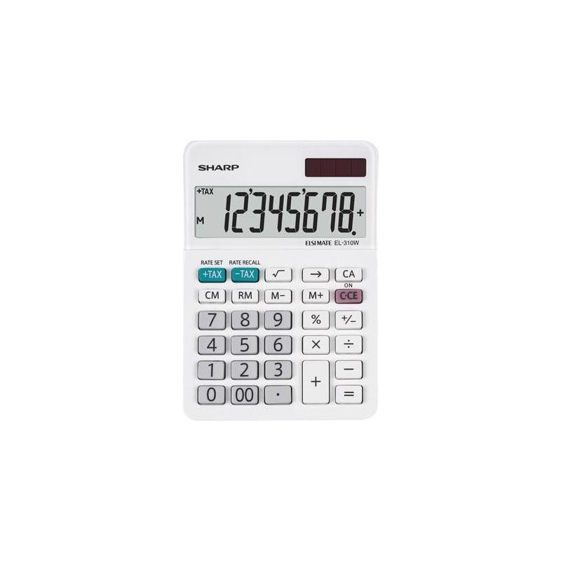 Calcolatrice da tavolo Sharp EL-310 W display bianco (cifre) 8 alimen