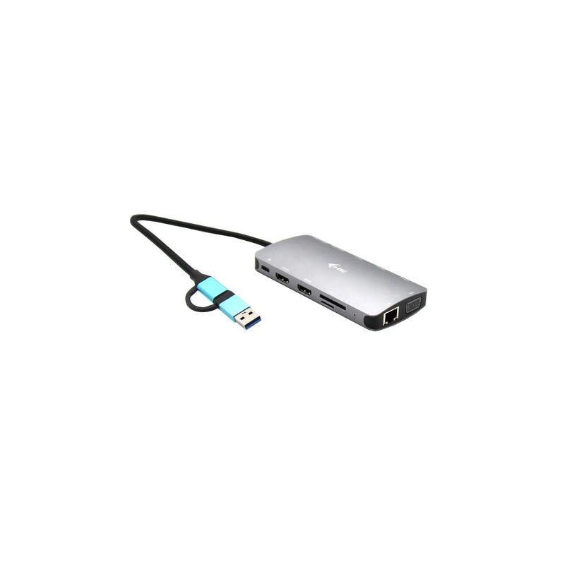 i-tec USB 30 USB-C/Thunderbolt 3x Display Metal Nano Dock with LAN +