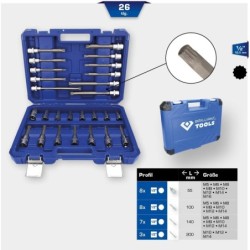 KS TOOLS Werkzeug-maschinen GmbH Set di chiavi a bussola 1/2&quot; 26 pezz