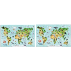 Blocco note HERMA &quot;World Map&quot; (L)550 x (A)350 mm superficie soft-touc