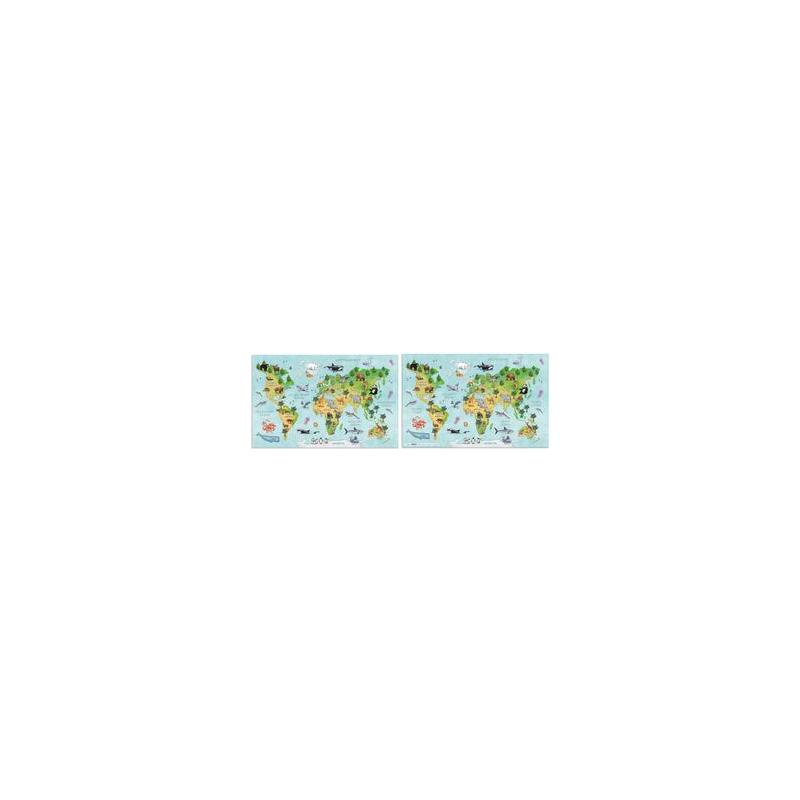 Blocco note HERMA &quot;World Map&quot; (L)550 x (A)350 mm superficie soft-touc