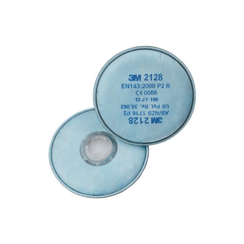 Filtro antiparticolato rotondo 3M con carbone attivo P2R - 2 pezzi (2