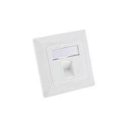 InLine - Set telaio con inserto modulare - RJ-45 - Bianco puro RAL 90