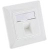 InLine - Set telaio con inserto modulare - RJ-45 - Bianco puro RAL 90