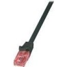 Cavo di connessione di rete LogiLink RJ45 CAT 6 U/UTP - 0,25 m - nero