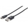 Manhattan 354912 cavo USB 05 m USB 20 USB C USB A Nero