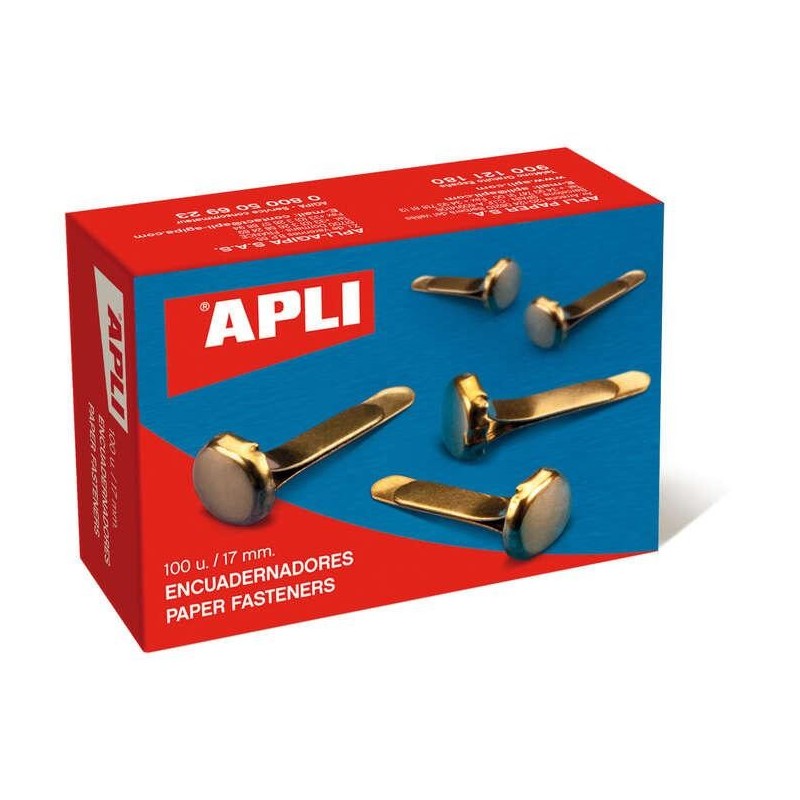 Findesi de metallo oro Appli 17mm - Box of 100 - Senza lavatrice - Ap