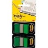 3M Post-it Index verde stretto 2 x 50 strisce adesive dimensioni 254 