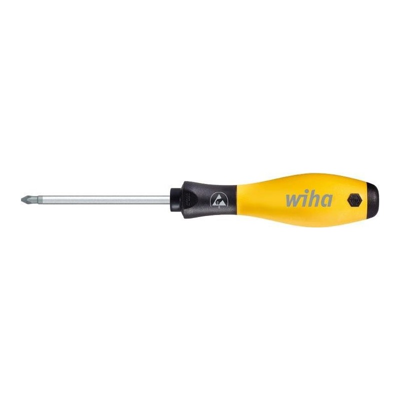 Cacciavite Wiha ESD Phillips PZ 1 lunghezza lama: 80 mm DIN EN 61340-