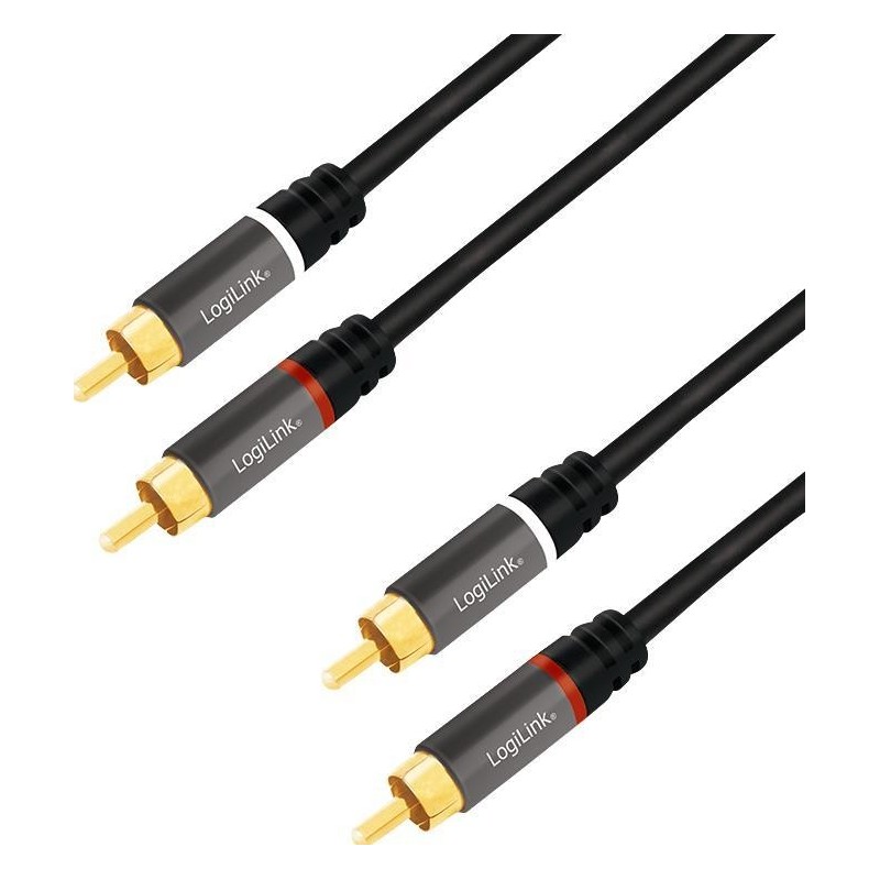 LogiLink CA1208 Cavo audio 75 m 2 x RCA Nero (CA1208)