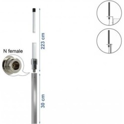 Delock LPWAN 824 - 896 MHz antenna N jack 10 dBi 223 cm omnidireziona