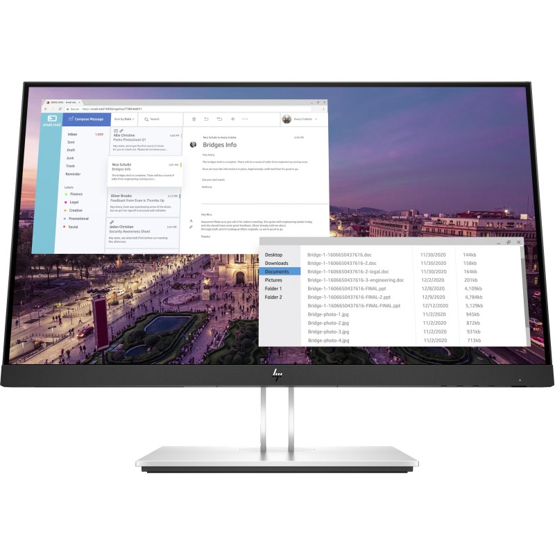 HP E23 G4 Monitor PC 584 cm (23&quot;) 1920 x 1080 Pixel Full HD Nero Arge