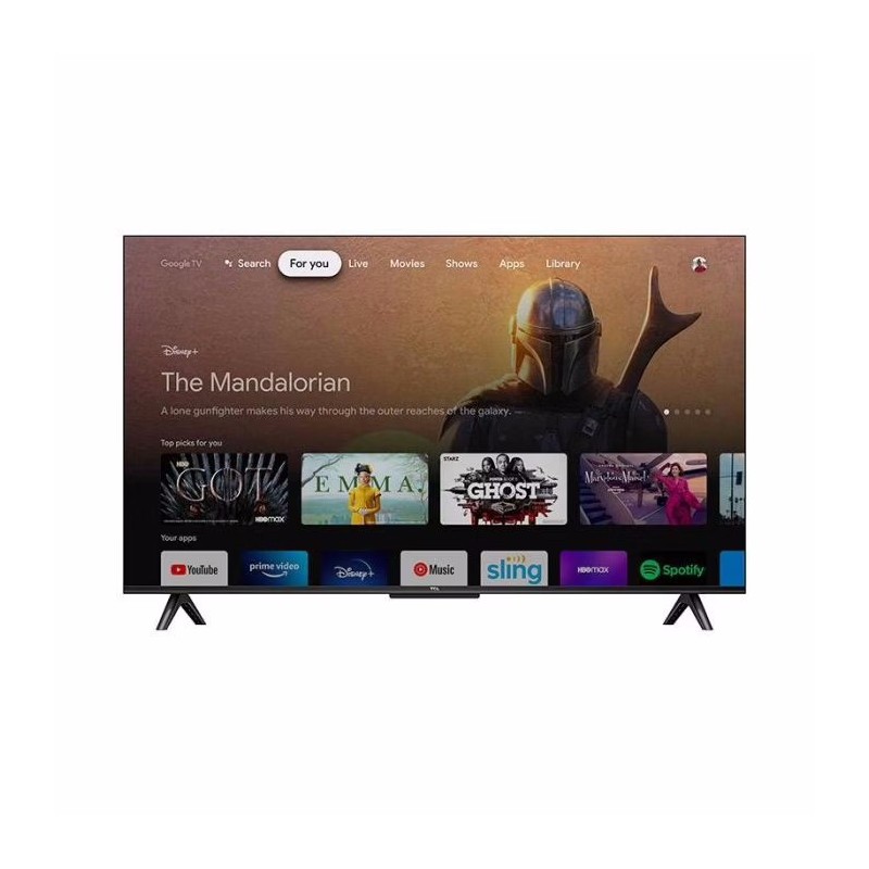 TCL TV 43 4K HDR SMART TV ANDROID CON GOOGLE TV NERO