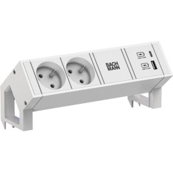 Presa multipla Bachmann DESK2 bianco 2xUTE 902.3207 (902.3207)