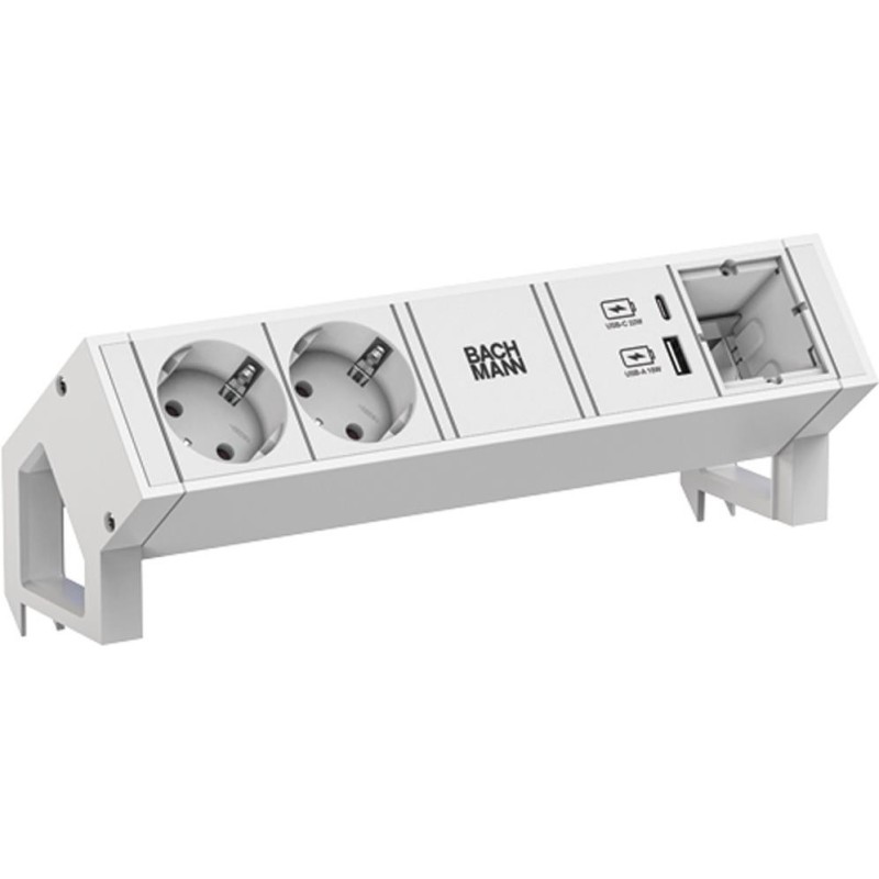 Presa multipla Bachmann DESK2 bianco 2xCEE7/3 902.3213 (902.3213)