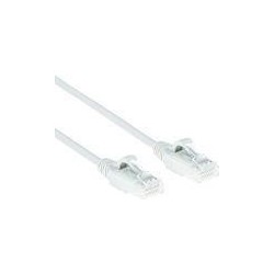 Cavo patch slimline per data center ACT bianco LSZH U/UTP CAT6 da 10 