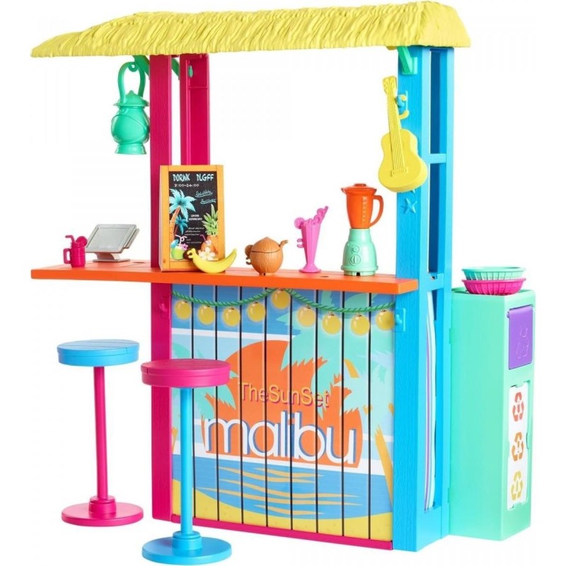 Mattel Barbie ama il divertente set da gioco Ocean Beach Hut (GYG23)