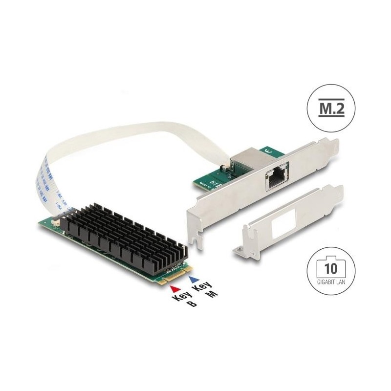 Delock M.2 Key BM 1 scheda di rete LAN RJ45 10 Gigabit