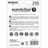 Batterie Ricaricabili EverActive EVHRL22-250 6F22 200 mAh 9 V