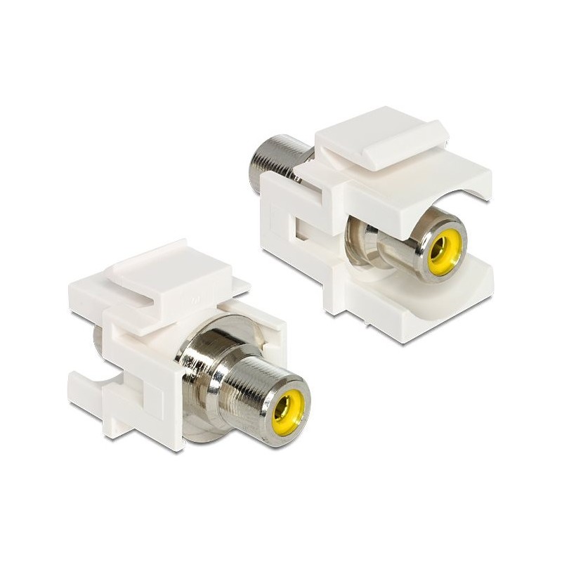 Delock Modulo Keystone Jack RCA Jack RCA giallo / bianco