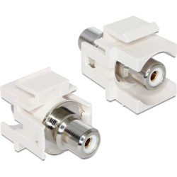 Delock Modulo Keystone Jack RCA Jack RCA bianco / bianco