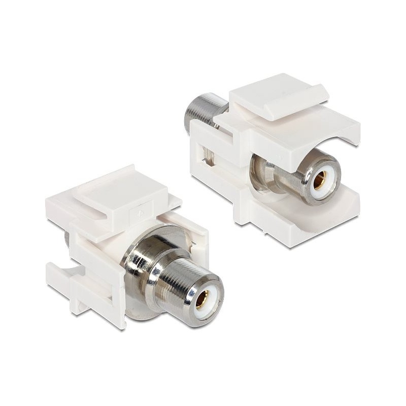 Delock Modulo Keystone Jack RCA Jack RCA bianco / bianco