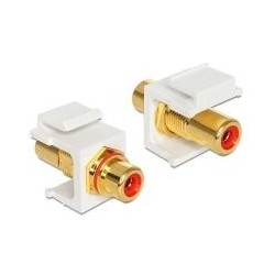 Delock Modulo Keystone Jack RCA Jack RCA placcato in oro rosso/bianco