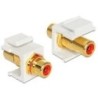 Delock Modulo Keystone Jack RCA Jack RCA placcato in oro rosso/bianco