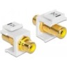 Delock Modulo Keystone Jack RCA Jack RCA placcato in oro giallo/bianco