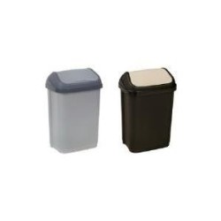 Pattumiera OKT &quot;Swing-Bin&quot; 10 litri antracite/crema con coperchio bas