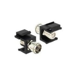 Delock Modulo Keystone jack IEC jack F nero