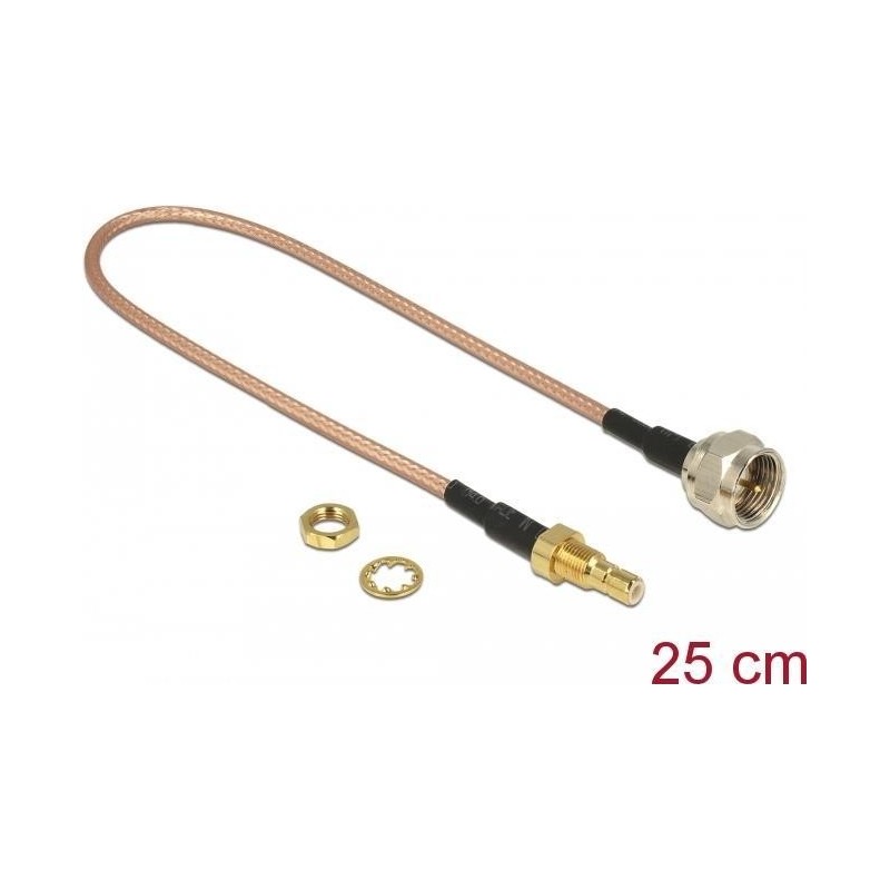 Delock cavo antenna spina F presa SMB per installazione RG-316 25 cm