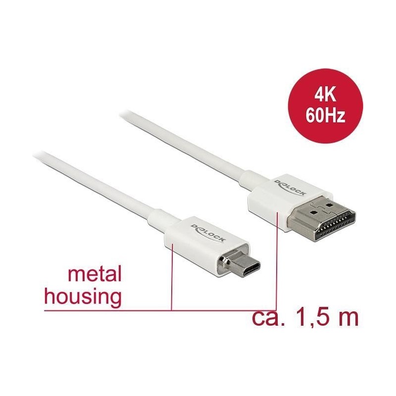 Delock Cavo HDMI ad alta velocit con Ethernet - HDMI-A maschio HDMI M