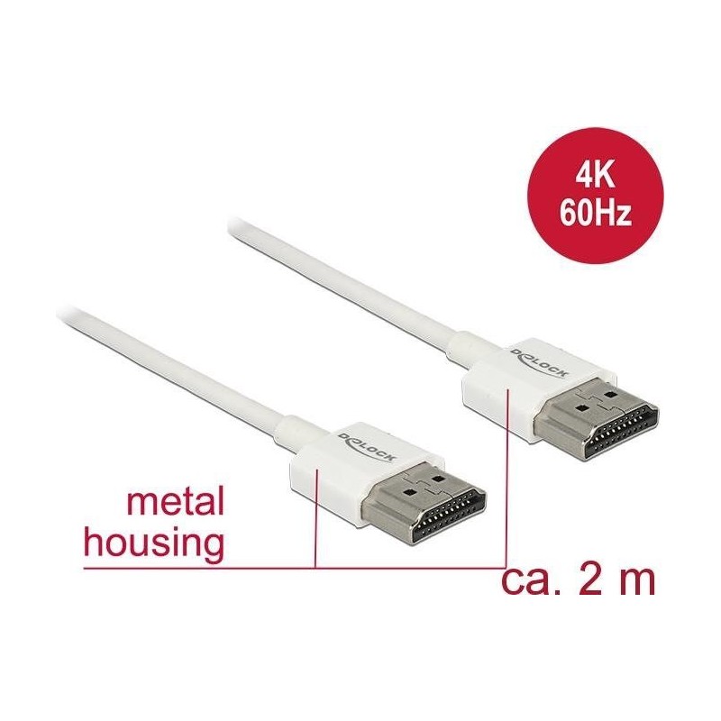 Delock Cavo HDMI ad alta velocit con Ethernet - HDMI-A maschio HDMI-A