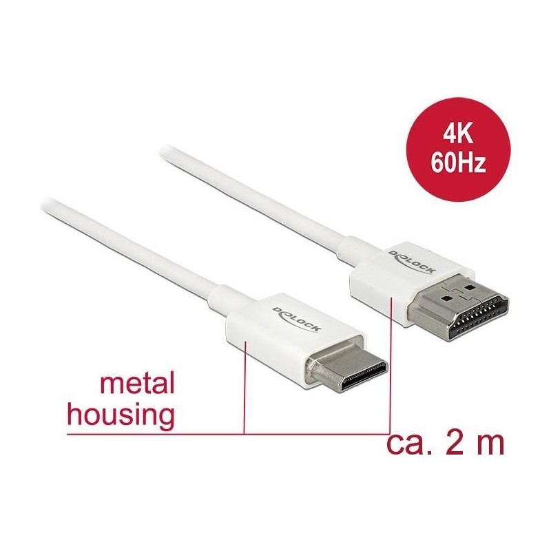 Delock Cavo HDMI ad alta velocit con Ethernet - HDMI-A maschio HDMI M