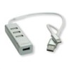 Hub per notebook USB 2.0 ROLINE 4 porte cavo di connessione tipo A-C