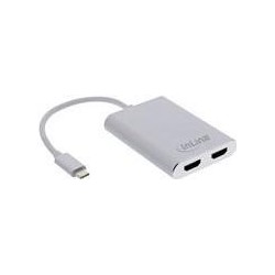 InLine - adattatore video - USB-C maschio a HDMI femmina - 10 cm - bi