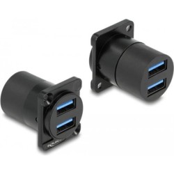 Delock Modulo di tipo D USB 3.2 Gen 1 Type-A da 2 x femmina a 2 x fem