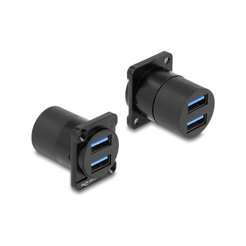 Delock Modulo di tipo D USB 3.2 Gen 1 Type-A da 2 x femmina a 2 x fem