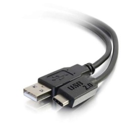 C2G 1m USB2.0-C/USB2.0-A cavo USB USB C USB A Nero