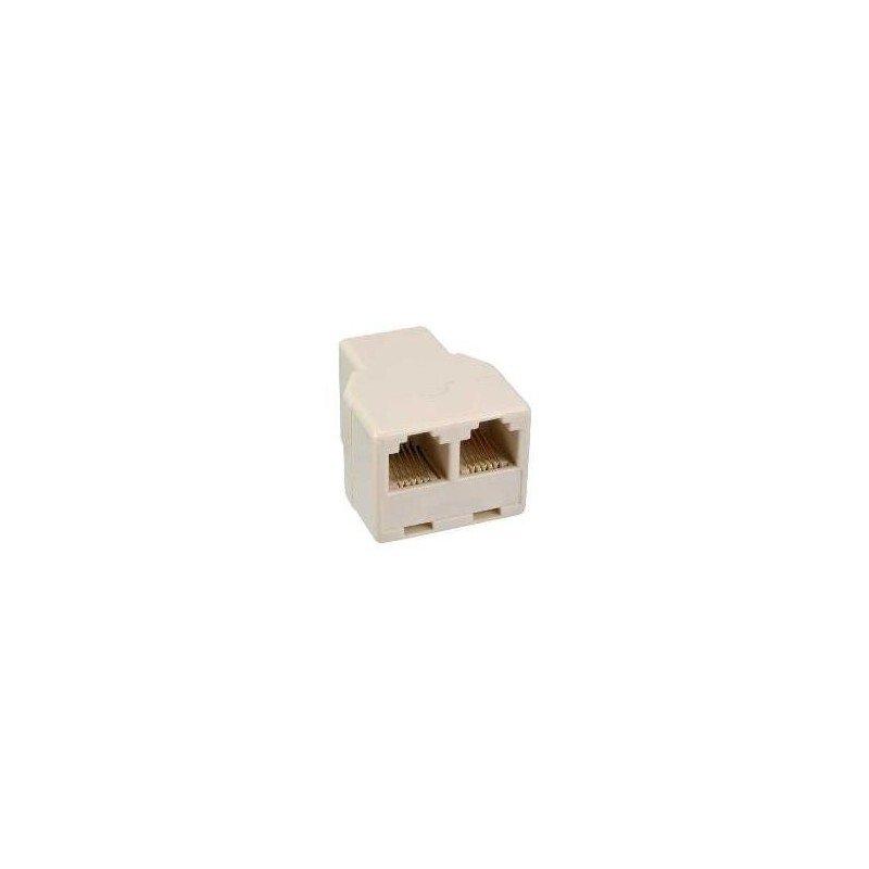 Distributore modulare InLine&reg;, da 1 presa RJ12 a 2 prese RJ12 (69999