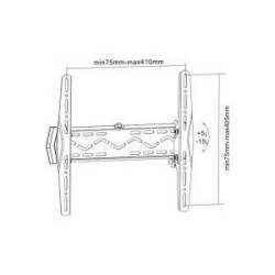 INLINE - Kit di montaggio (montaggio a parete) per TV LCD/LED/Plasma 