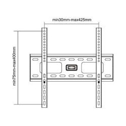 InLine - Kit di montaggio (montaggio a parete) per TV LED/LCD/Plasma 