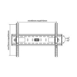 InLine - kit di montaggio (montaggio a parete) per televisori LED/LCD