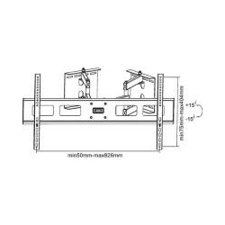 INLINE - Kit di montaggio (montaggio a parete) per TV LED/LCD/Plasma 