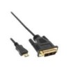 InLine - cavo adattatore - DVI-D maschio a mini HDMI maschio - 05 m -