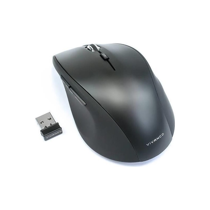 Vivanco 36640 RF Wireless ottico 1600 DPI Nero mouse destro (36640)